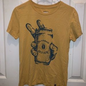 Dutch Bros 100% Cotton Yellow Short Sleeve T-Shirt